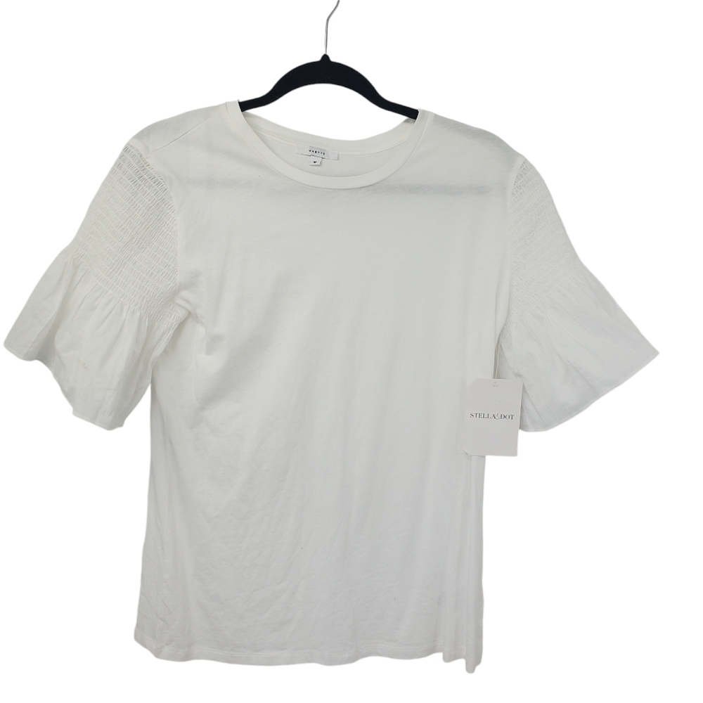 Maette by Stella & Dot Bianca top White New NWT Size Medium Shirt